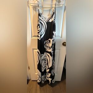 SHEIN Black and White Maxi Dress